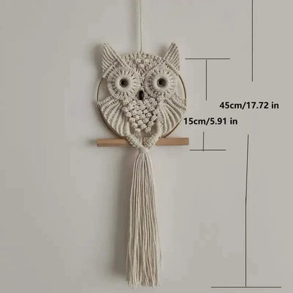 Owl Macrame Home Tapestry Boho Tapestry Wall Hanging