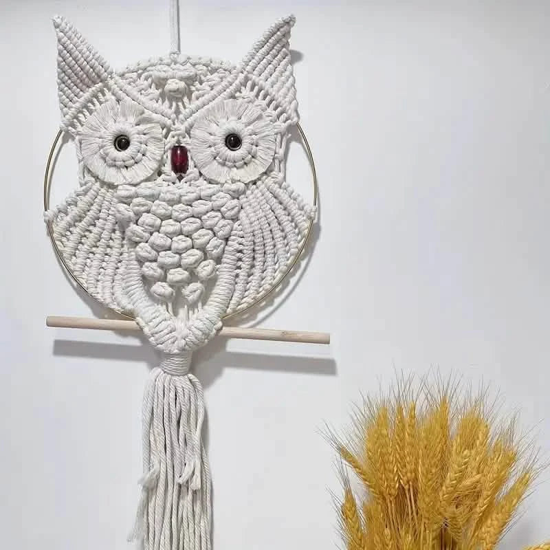 Owl Macrame Home Tapestry Boho Tapestry Wall Hanging