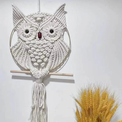 Owl Macrame Home Tapestry Boho Tapestry Wall Hanging