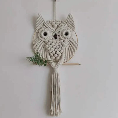 Owl Macrame Home Tapestry Boho Tapestry Wall Hanging
