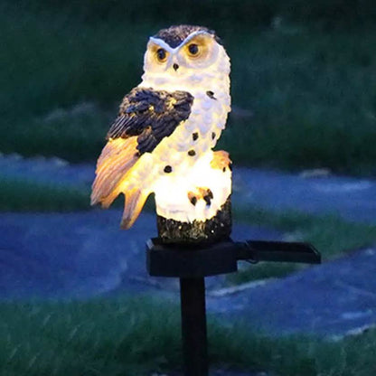Owl Solar LED Lights with Decorative Stake