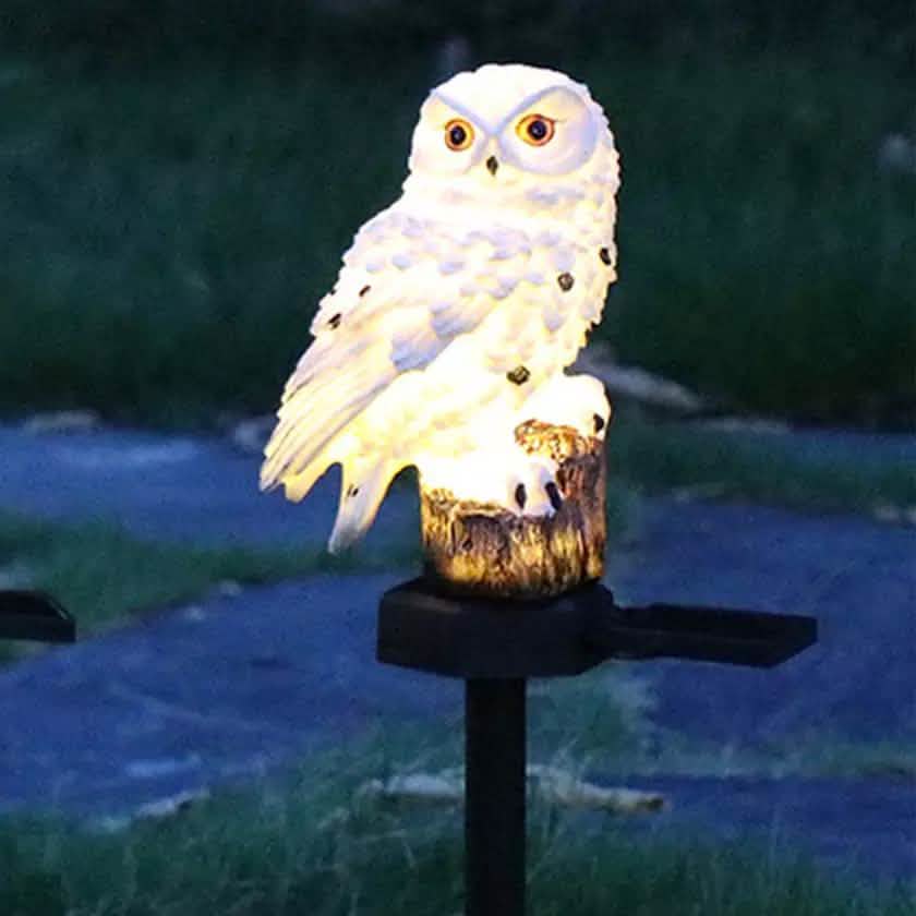 Owl Solar LED Lights with Decorative Stake