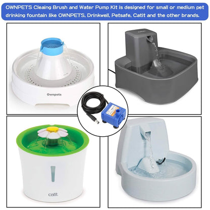 Ownpets Brush Cleaning and Water Pump Kit for Pet