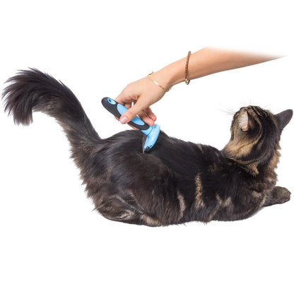 OxGord Blue Combo Pet Grooming Brush
