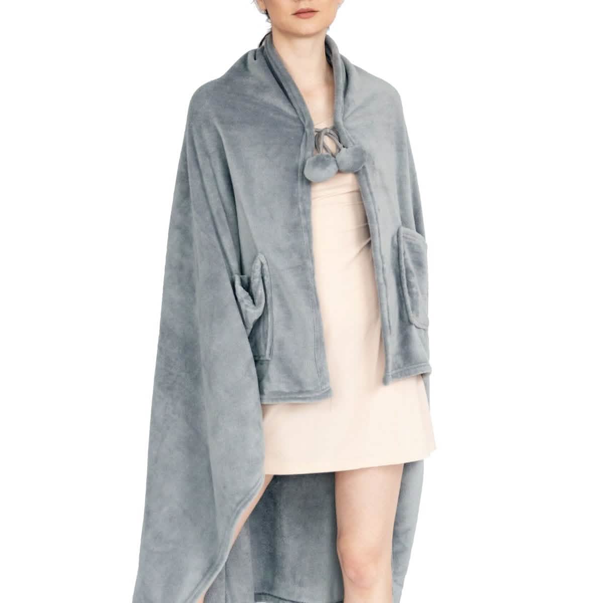 Ultra-Plush Faux Fur Fleece Wearable Blanket