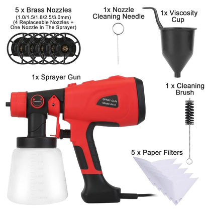 Paint Sprayer HVLP Handheld Painter with 3 Spray Patterns