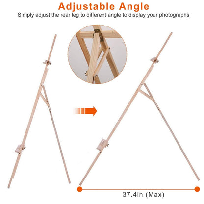 Painting Easel Stand Wooden Inclinable A Frame Tripod