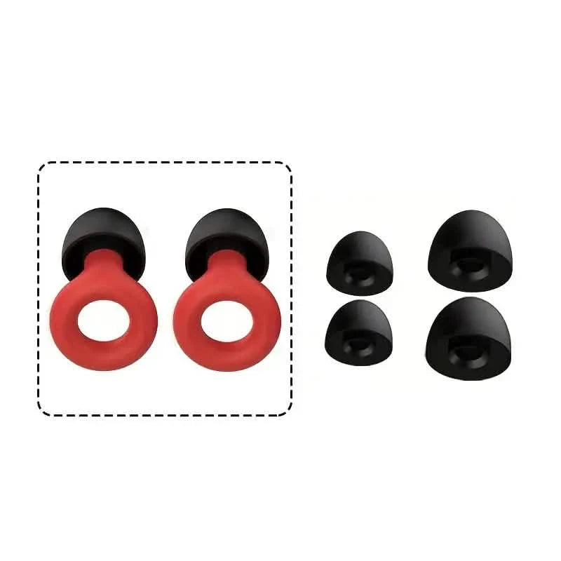 Pair of Super Soft, Reusable Silicone Ear Plugs