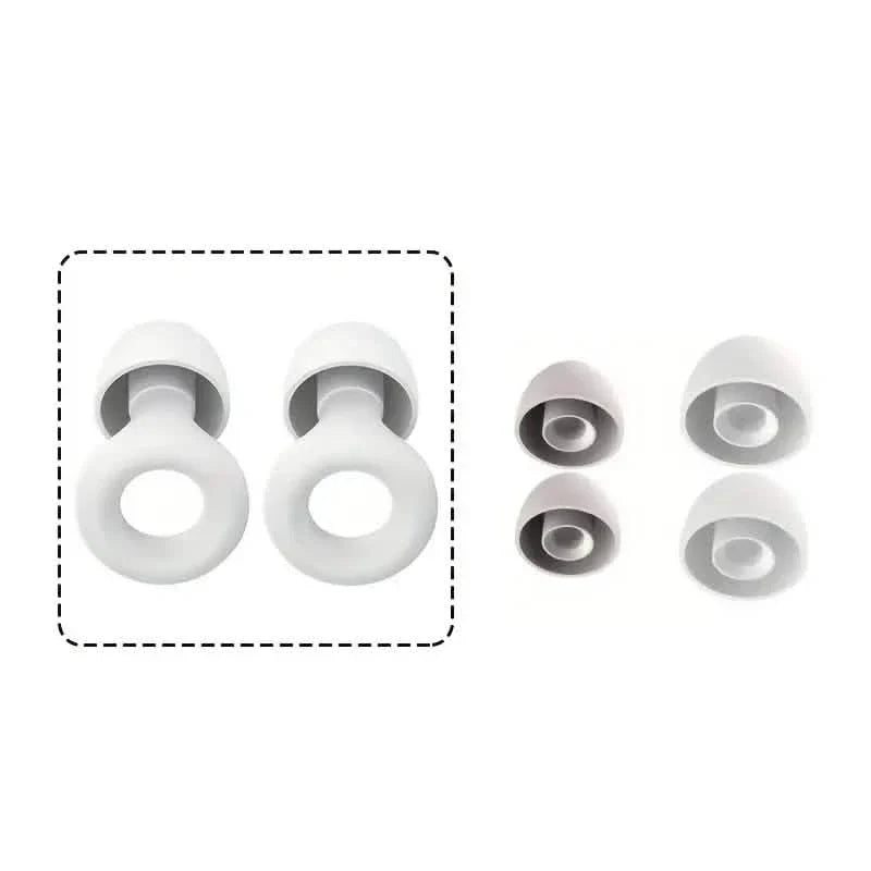 Pair of Super Soft, Reusable Silicone Ear Plugs