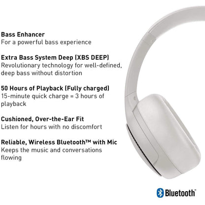 Panasonic RB-M300B Deep Bass Wireless Bluetooth Immersive Headphones