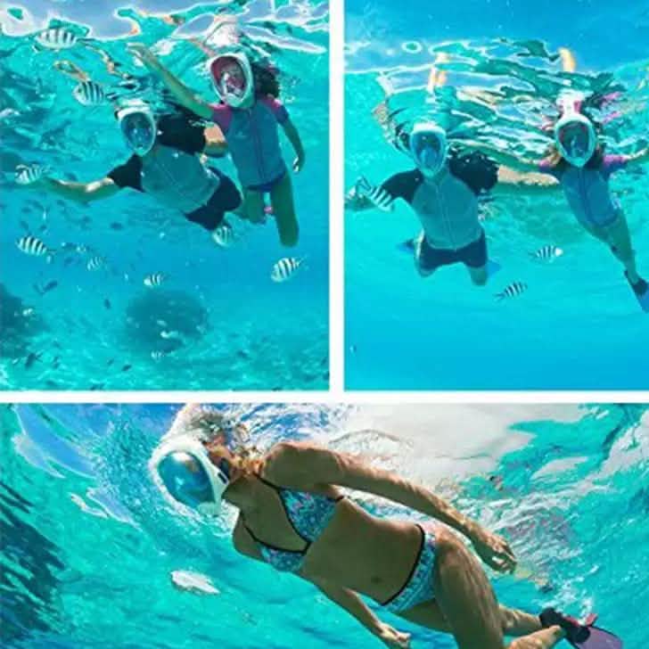 Panoramic Snorkeling Mask Full Face GoPro Compatible Snorkel Mask Scuba Mask