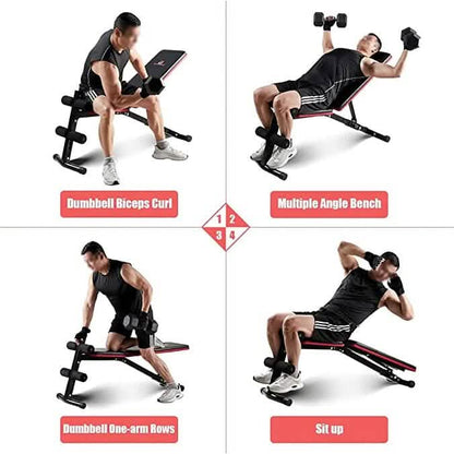 PAPABABE Workout Bench with Upgraded Wider Backrest for Bench Press Full Body Workout