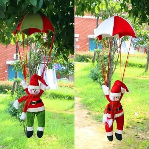 Parachute Snowman Santa Claus Ornament