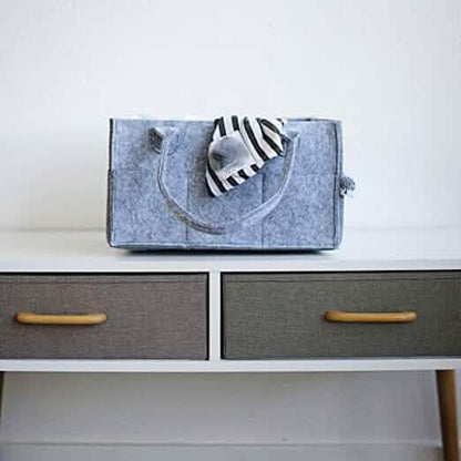 Parker Baby Diaper Caddy - Nursery Storage Bin and Car Organizer for Diapers and Baby Wipes