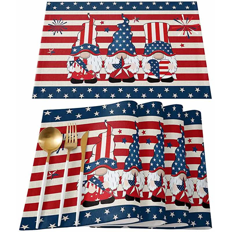 Patriotic Stars Placemats Set