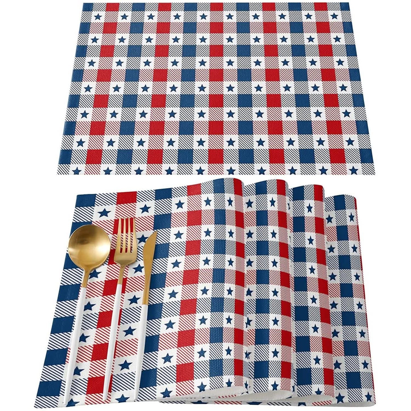 Patriotic Stars Placemats Set