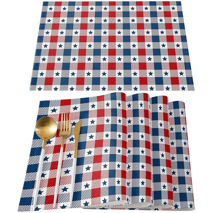 Patriotic Stars Placemats Set