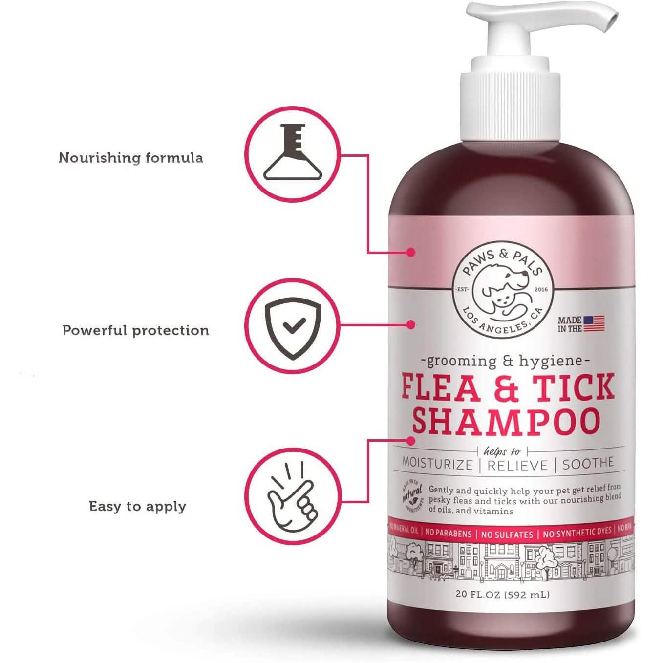 Paws & Pals Flea and Tick Shampoo for Dogs & Cats
