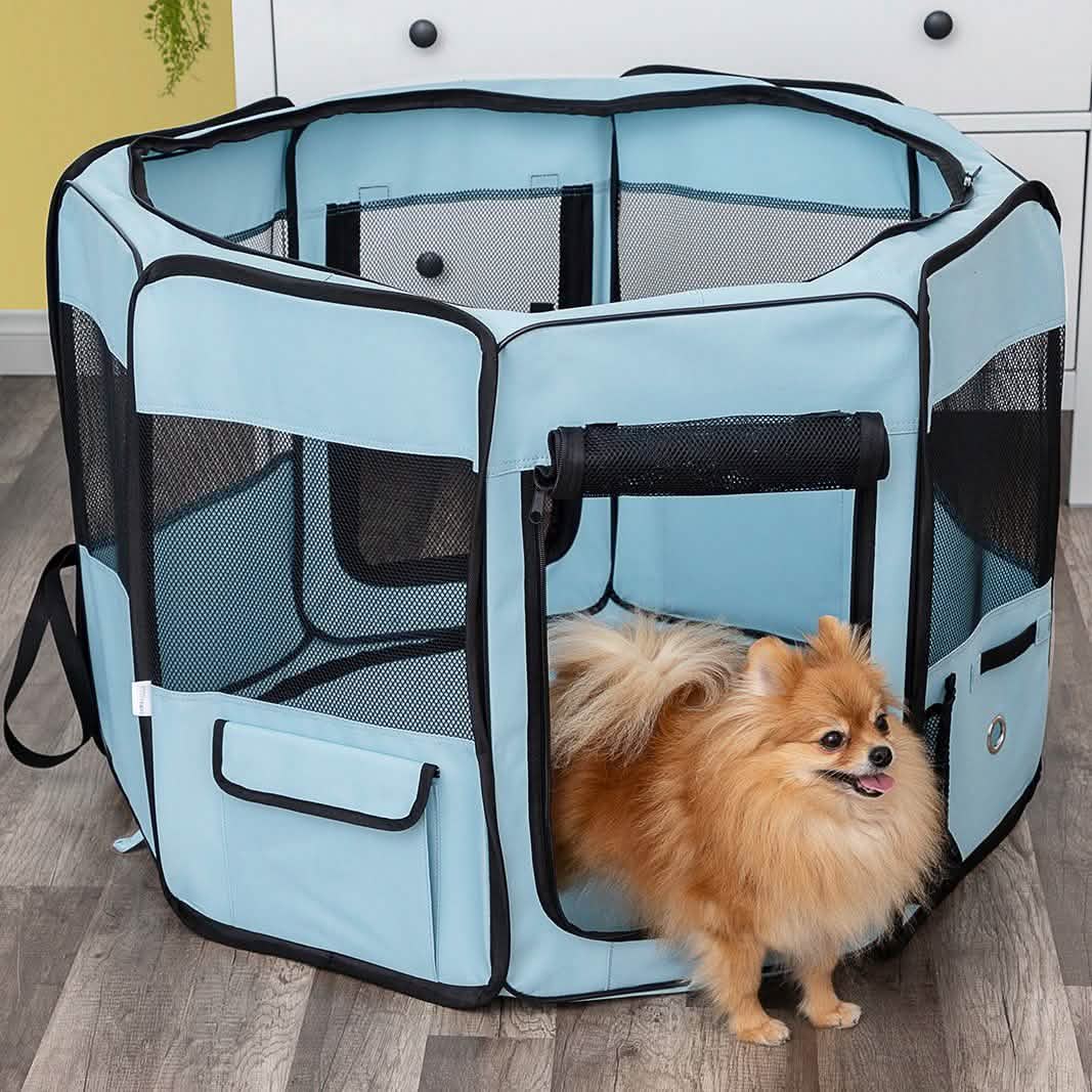 Paws & Pals Portable Pet Playpen with Blanket