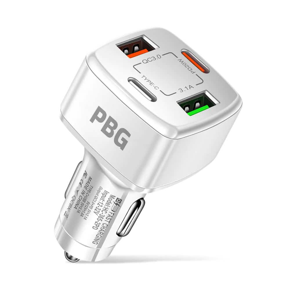 PBG 4 Port Car Charger 2 PD Ports and 2 USB Ports