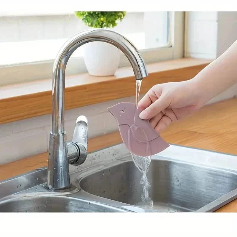 Penguin-shaped Soft Kitchen Stain Scraper Tool