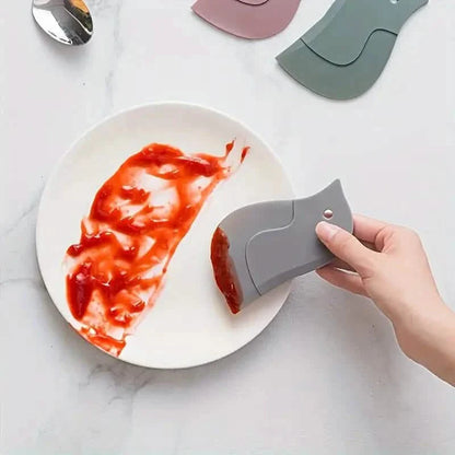 Penguin-shaped Soft Kitchen Stain Scraper Tool