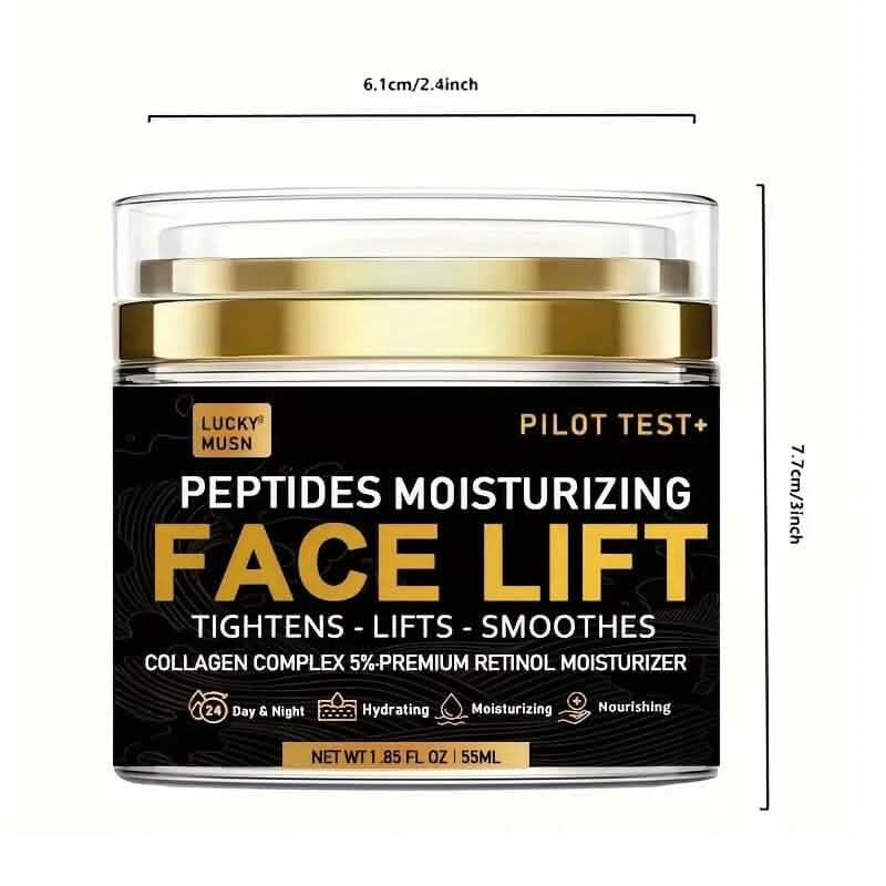 Peptides Face Lift Cream - Deeply Moisturizing, Firming and Lifting Skin