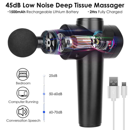 Percussion Digital Display Rechargeable Deep Tissue Vibration Massage Gun