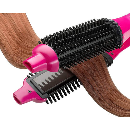 Perfecter Flat Iron Hair Straightener & Hot Round Brush 2-in-1