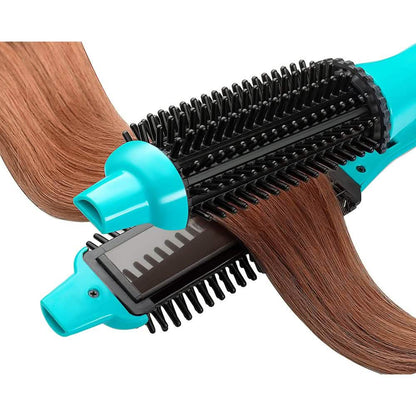 Perfecter Flat Iron Hair Straightener & Hot Round Brush 2-in-1