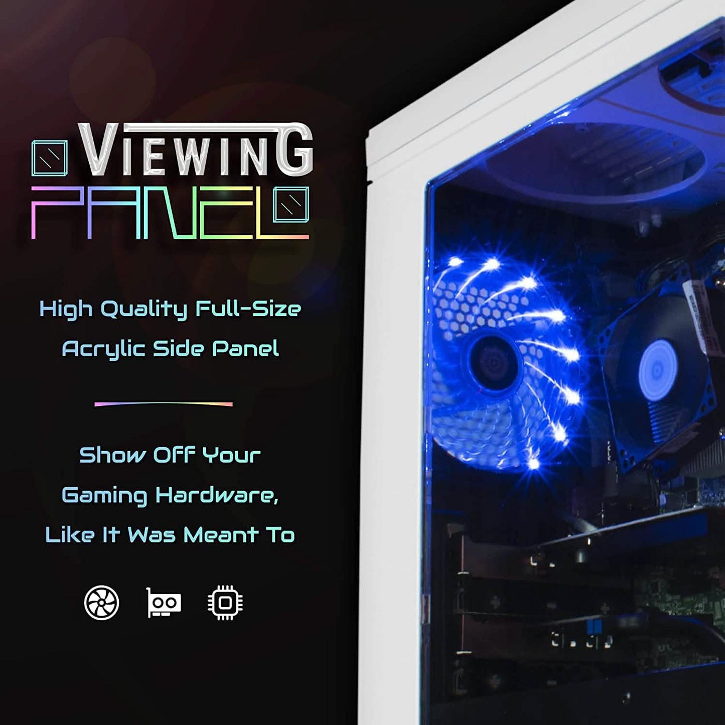 Periphio Vortex Gaming PC Desktop 16GB RAM 120GB SSD + 500GB 7200 RPM HDD (Refurbished)
