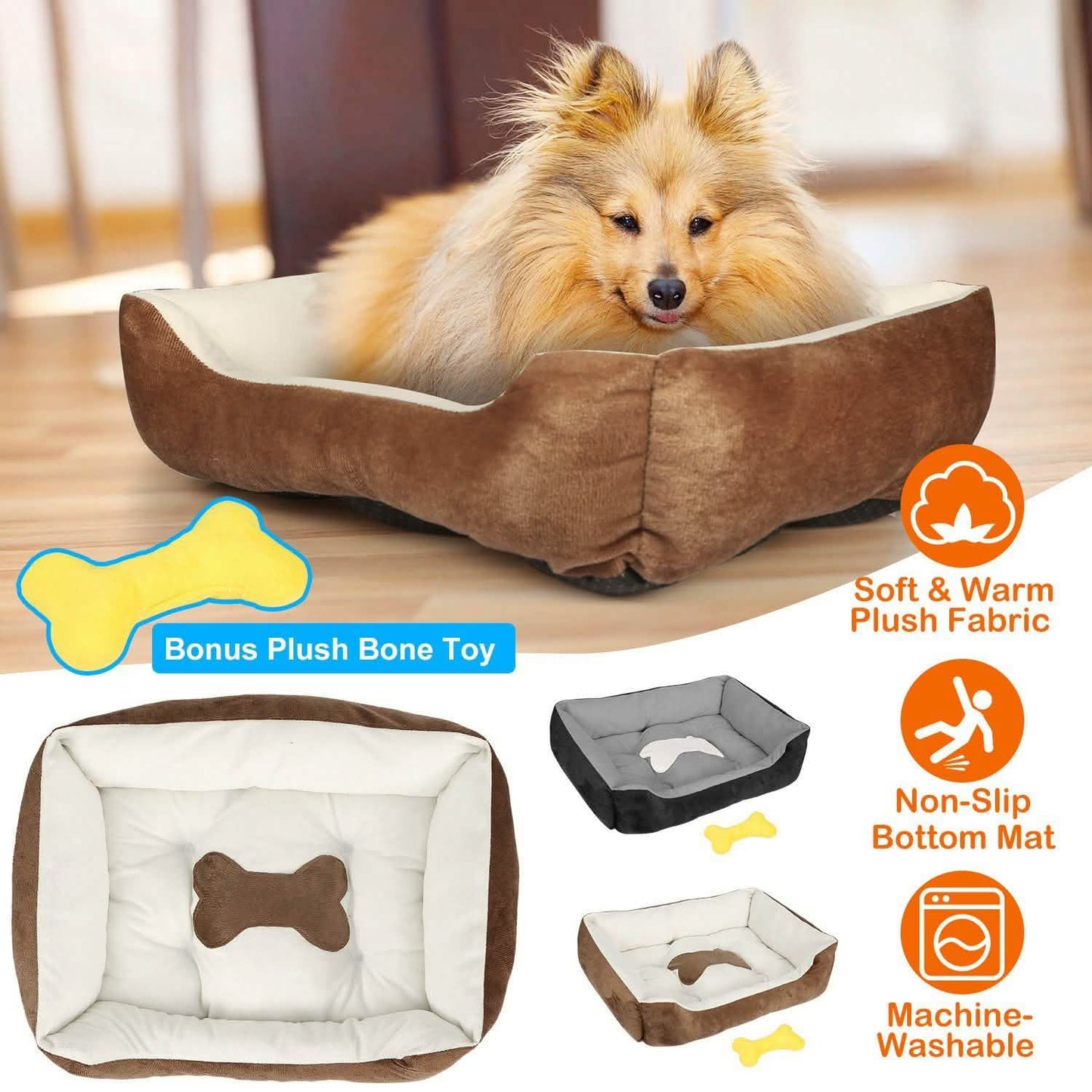 Pet Dog Bed Soft Warm Fleece
