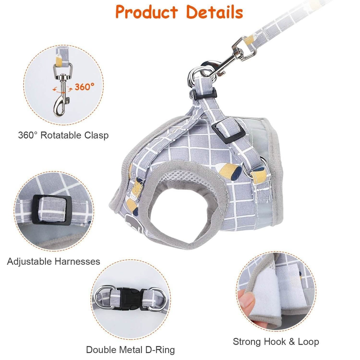 Pet Mesh Harness Dog Leash Puppy Vest