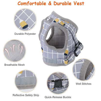 Pet Mesh Harness Dog Leash Puppy Vest