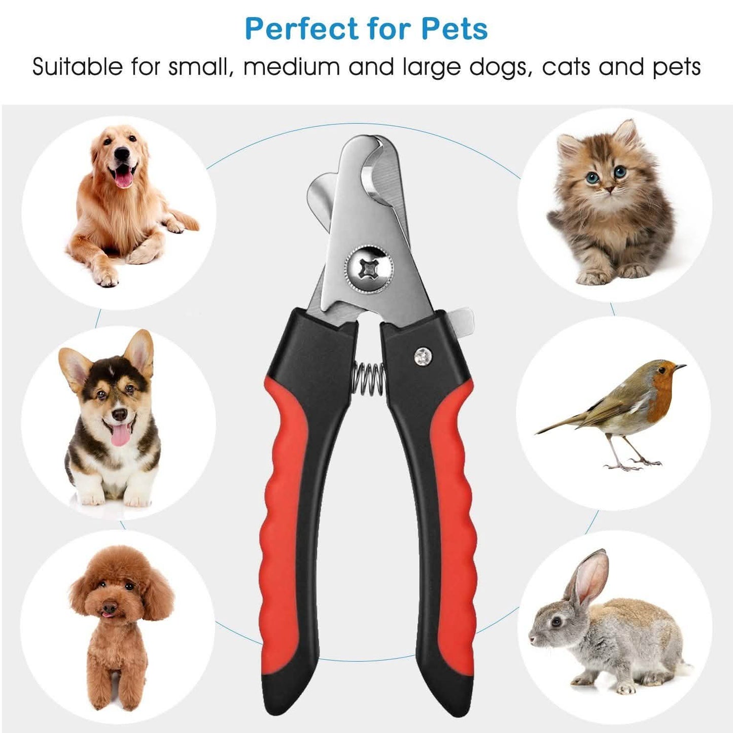 Pet Nail Trimmer  with Safety Guard to Avoid Over-Cutting Nails
