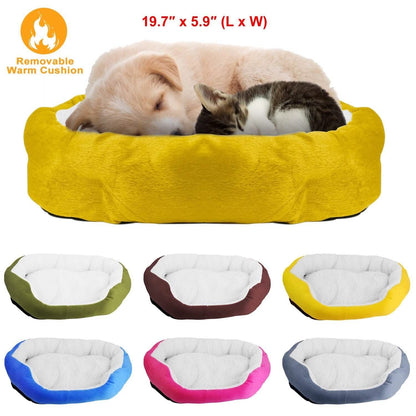 Pet Puppy Cat Soft Warm Fleece Bed