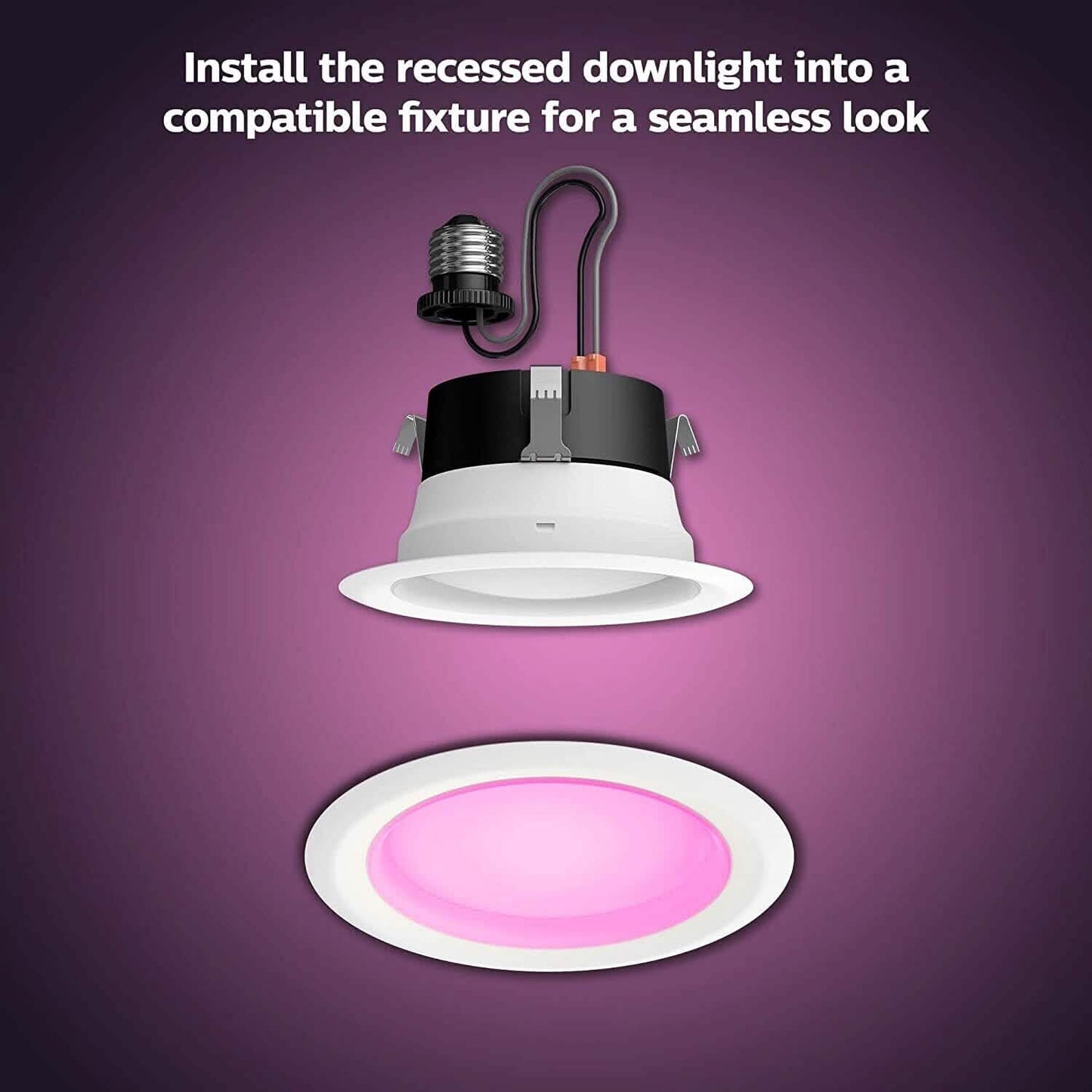 Philips Hue White and Color Ambiance Extra Bright High Lumen Dimmable 4" LED
