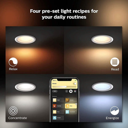 Philips Hue White and Color Ambiance Extra Bright High Lumen Dimmable 4" LED