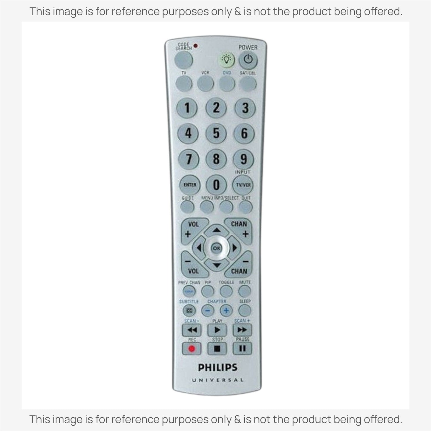 Substitute for Philips SRU2040/17 4-Device Universal Remote Control [RRU401]