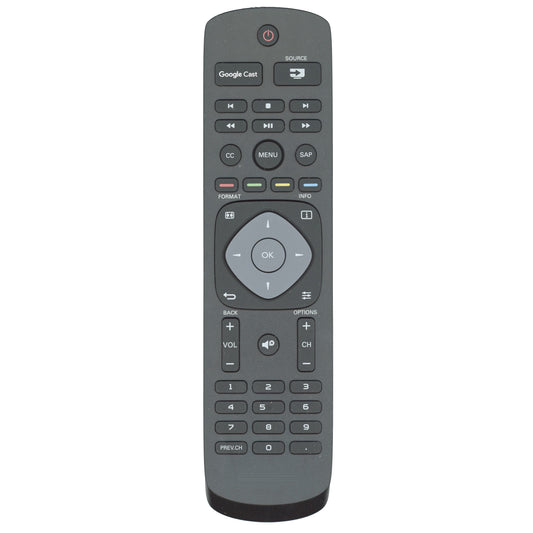 Philips URMT42JHG006 Google Cast TV Remote Control for models 49PFL6921/F7, 55PFL6921/F7, 65PFL6621/F7
