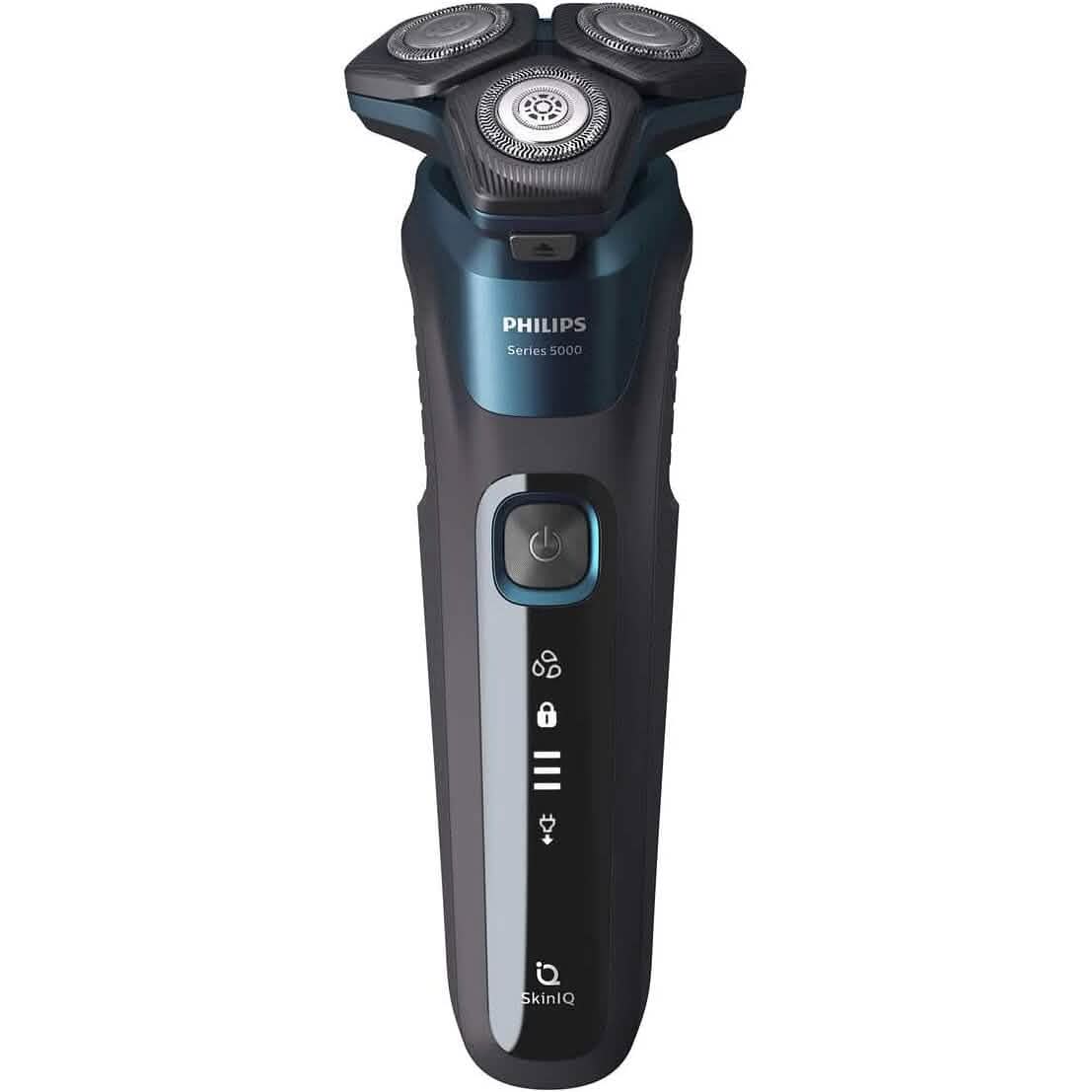 Philips Wet & Dry Shaver 5000 with SkinIQ Tech + Shave Heads, Charging & Cleaning Base (Refurbished)