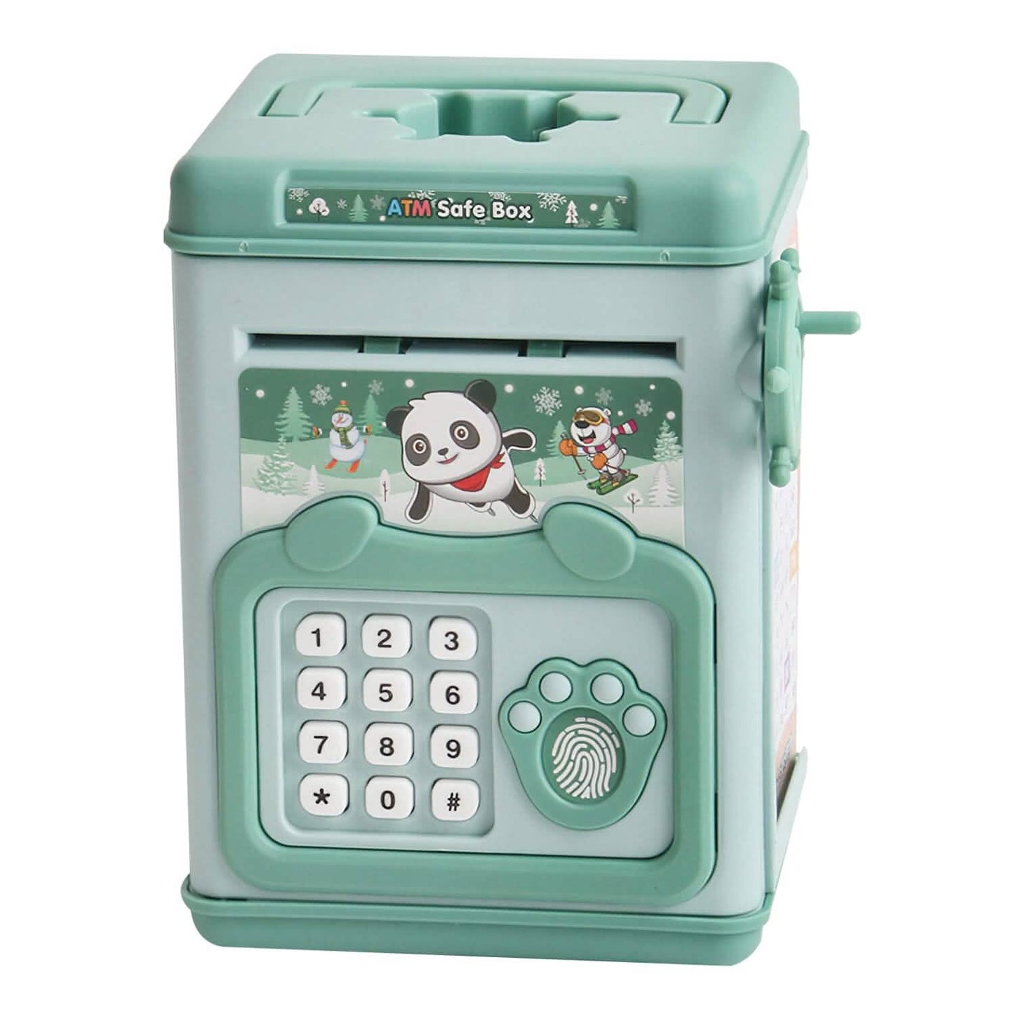 Piggy Bank Toy Cash Coin Money Saving Box with Password, Fingerprint Voice Prompt for 3+ Years Gold