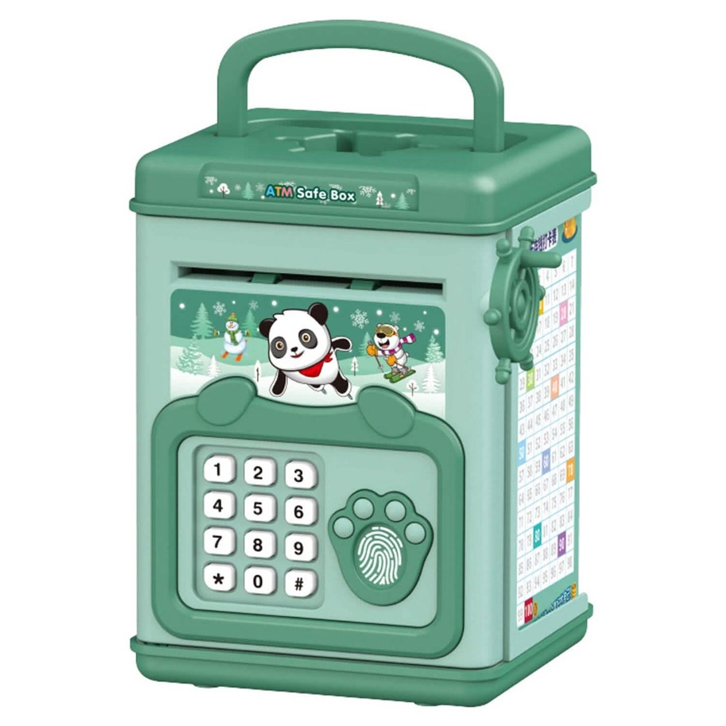 Piggy Bank Toy Cash Coin Money Saving Box with Password, Fingerprint Voice Prompt for 3+ Years Gold