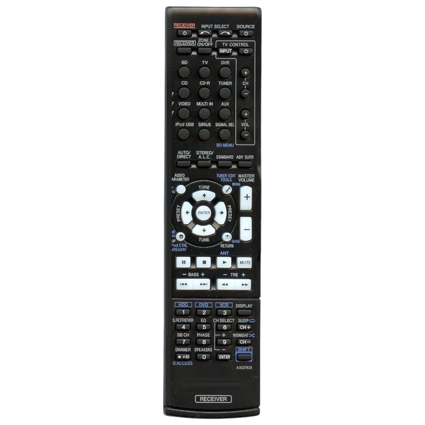 Pioneer AXD7531 Receiver Remote Control