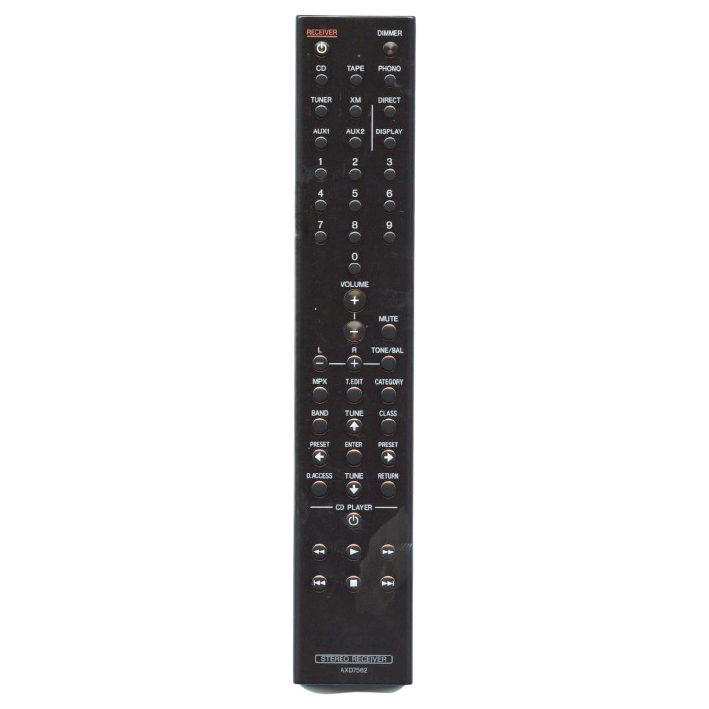 Pioneer AXD7562 Stereo Receiver Audio Remote Control - 8300756200010IL
