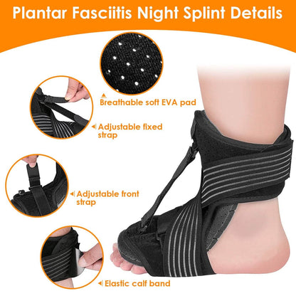 Plantar Fasciitis Night Splint Adjustable Foot Orthotic Brace