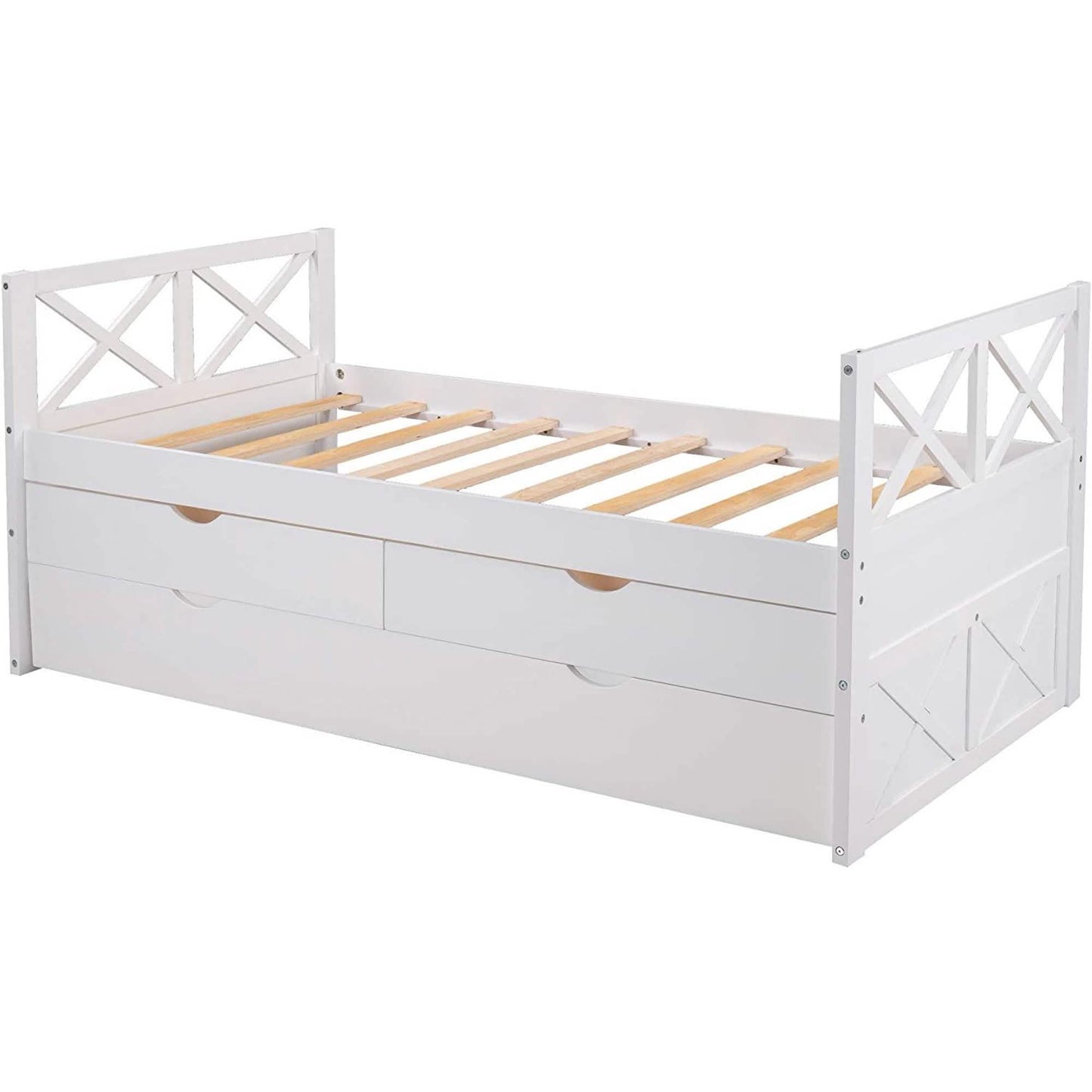 Platform Storage Bed with Trundle