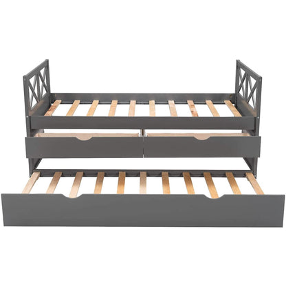 Platform Storage Bed with Trundle