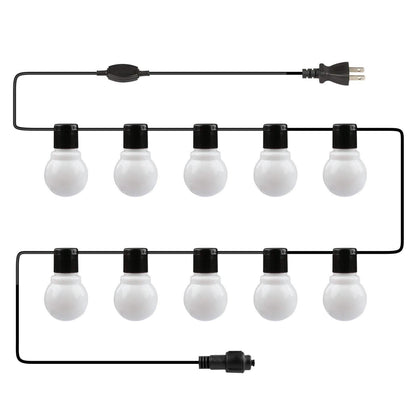 Plug-in Globe String Light Warm White Fairy Light Bulbs