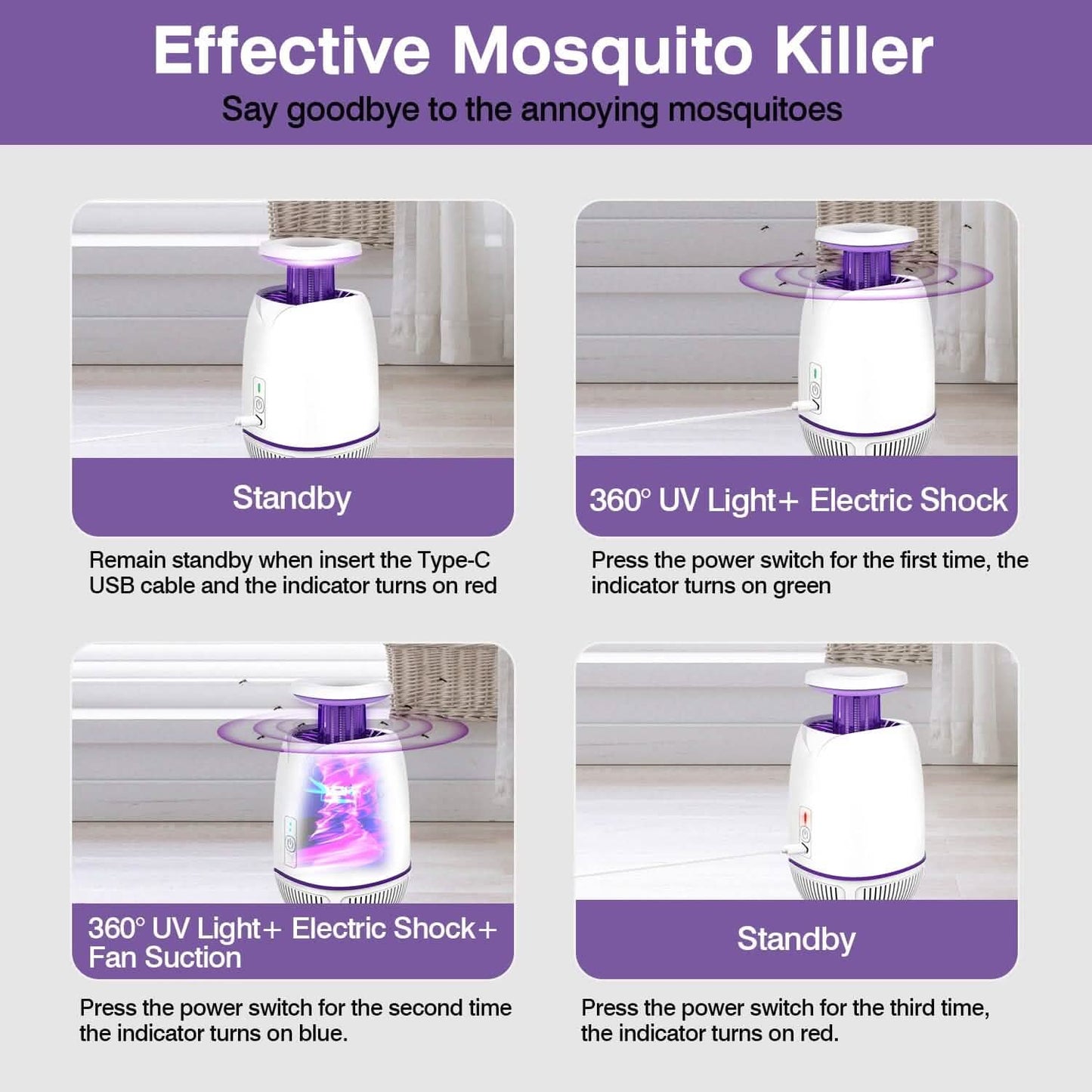 Plug-in Mosquito Zapper Max 10 with 3 Modes